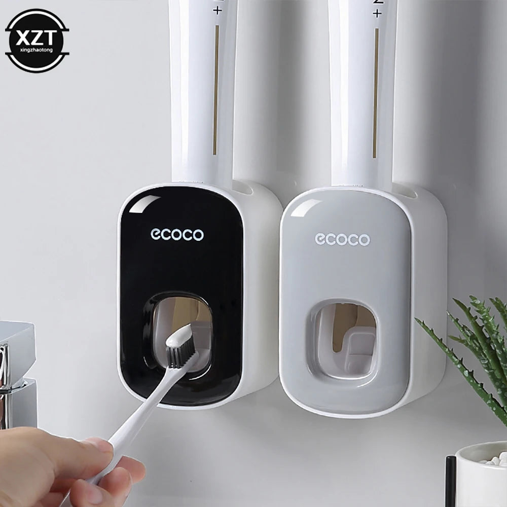 Automatic Toothpaste Dispenser Wall Mount Bathroom  Waterproof Toothpaste Squeezer Toothbrush Holde Bathroom Accessories